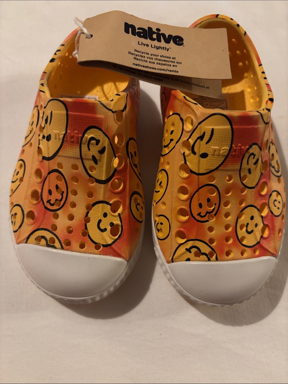 NWT Native Kids Smiley Water Shoes - Yellow & Orange